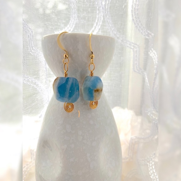 Handmade Jewelry - Handmade Calcite stone earrings